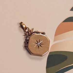 10k rose gold diamond antique locket